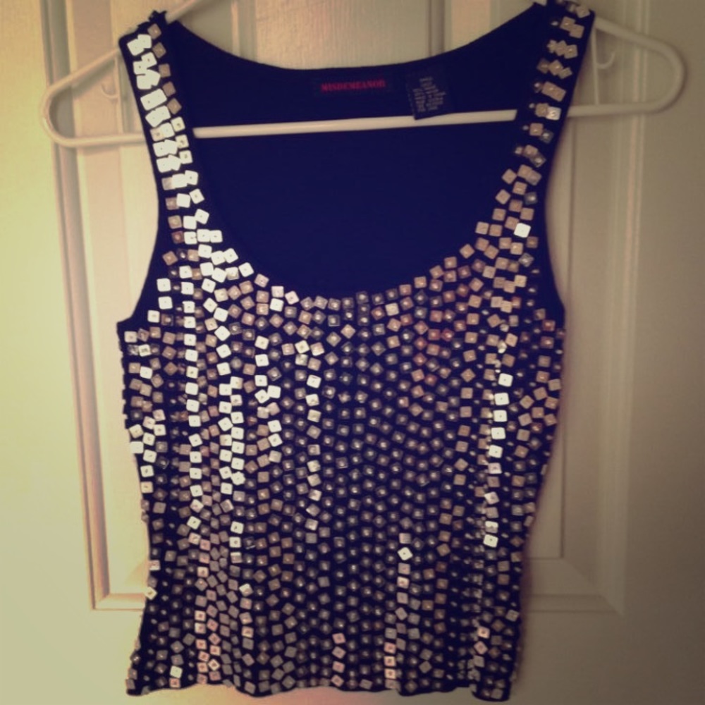 Misdemeanor Sequin Sweater Tank